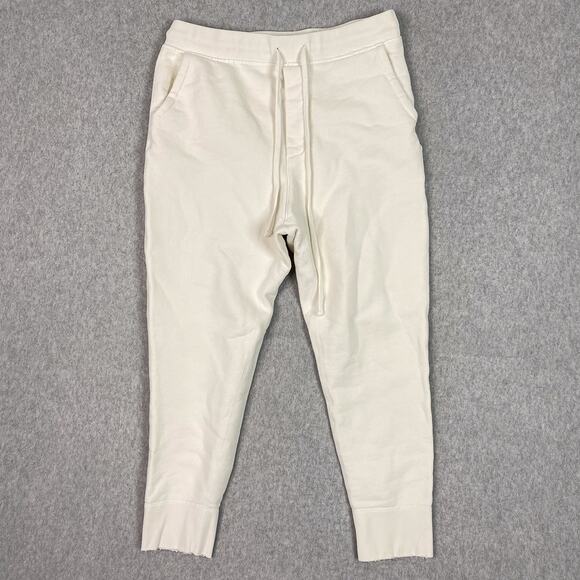 Nili Lotan White Nolan Distressed Jogger Sweatpant Size Small - Picture 1 of 11